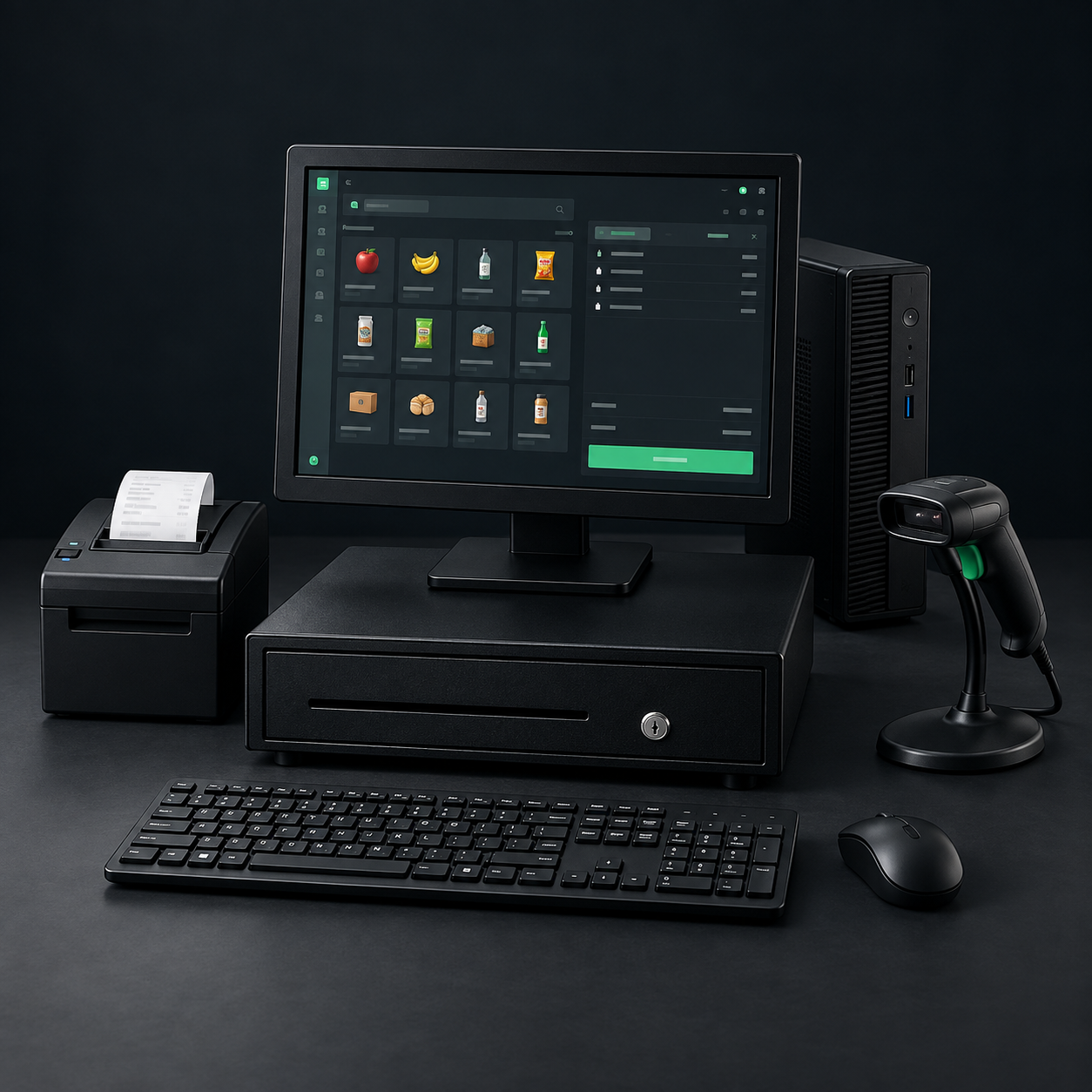 Render premium del Kit Básico de punto de venta