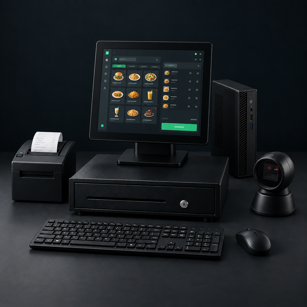 Render premium del Kit Touch de punto de venta
